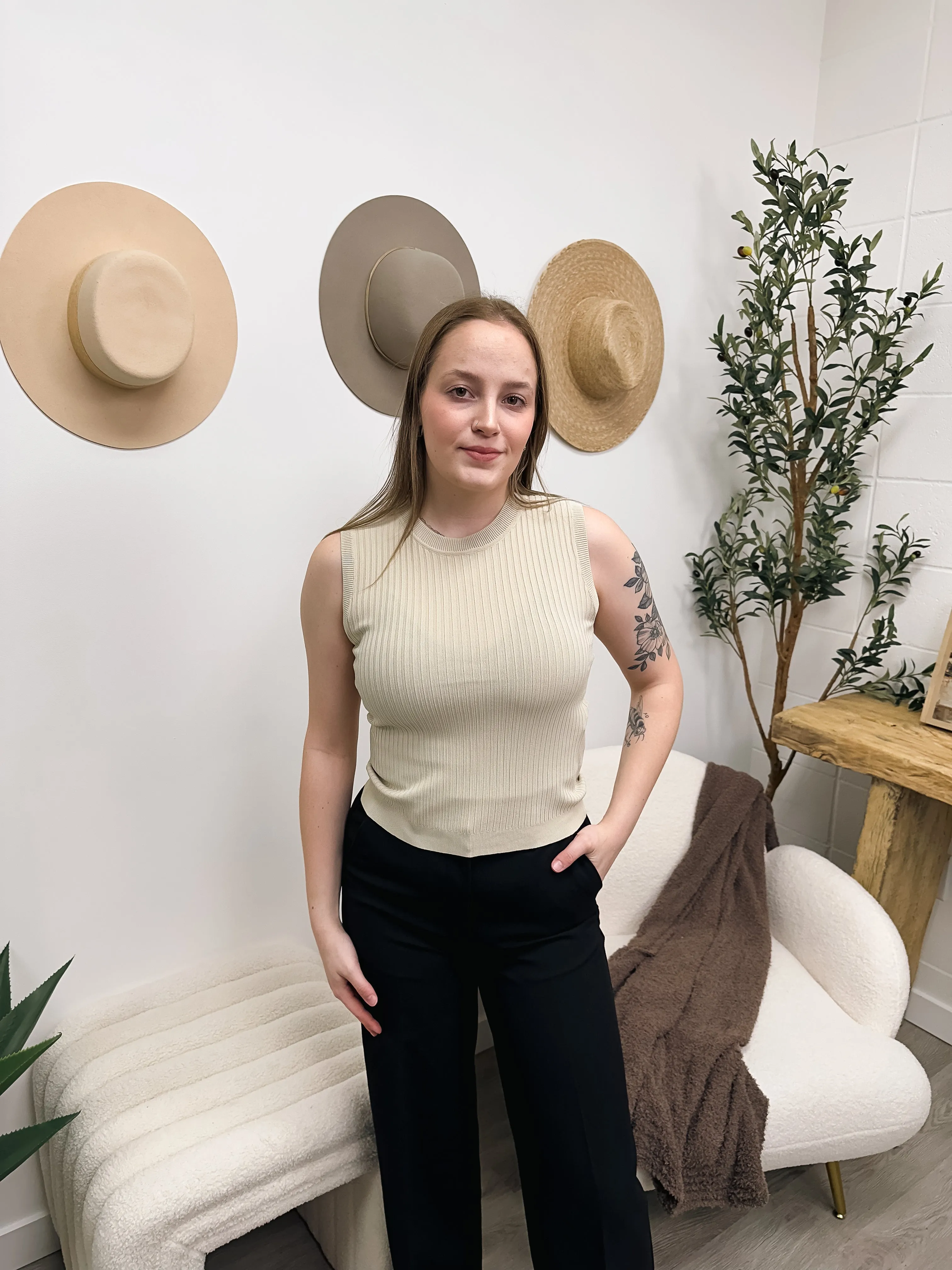 Annie Ribbed Knit Tank