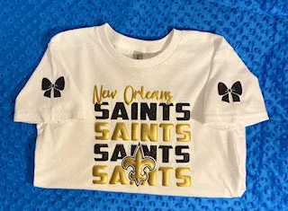 KIDS PUFF SPORTS TEE W/MATCHING BOWS
