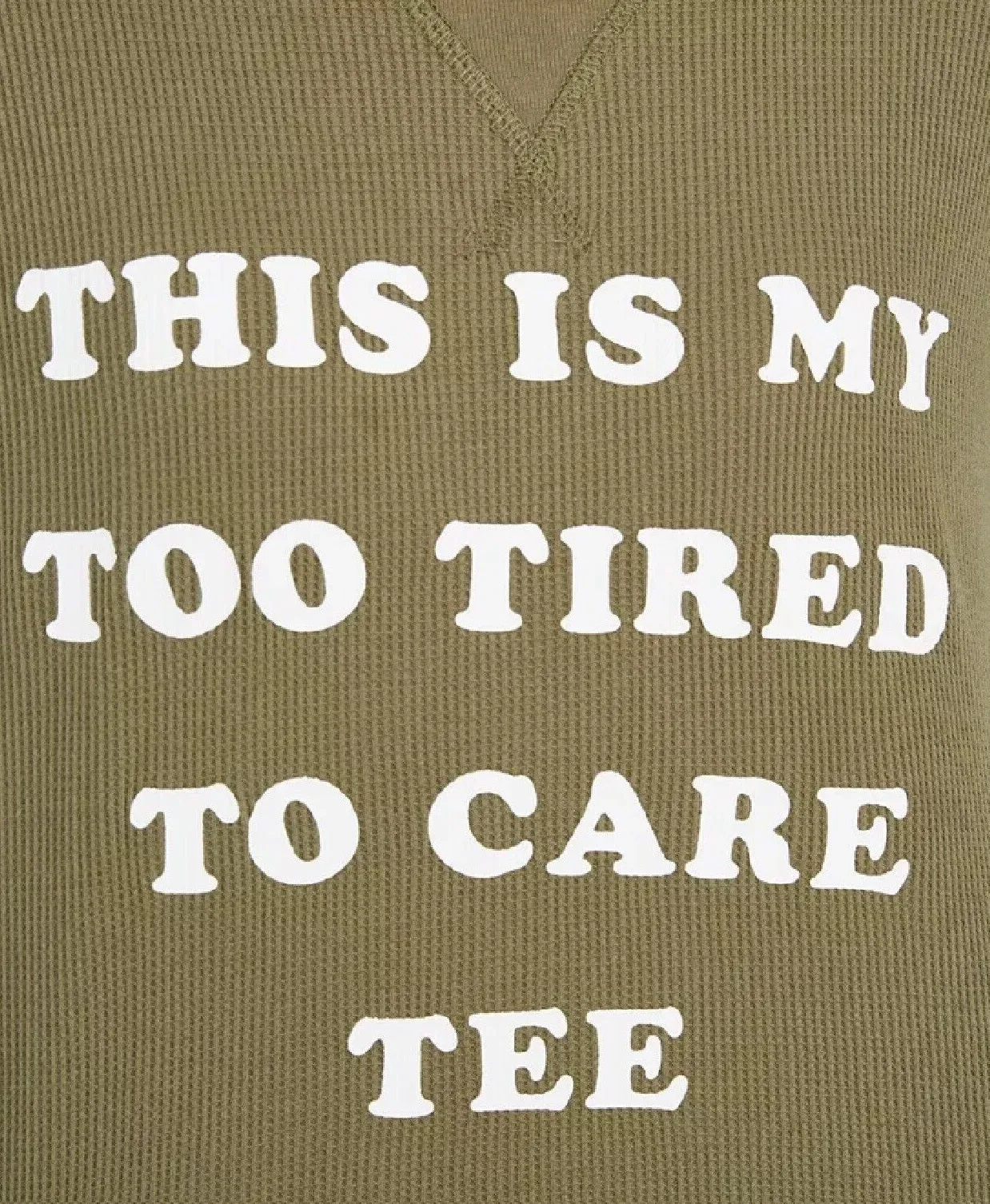 Love Tribe Juniors'  Graphic Thermal Top Green Size Small