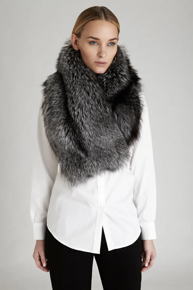 Mila Silver Fox Fur Collar