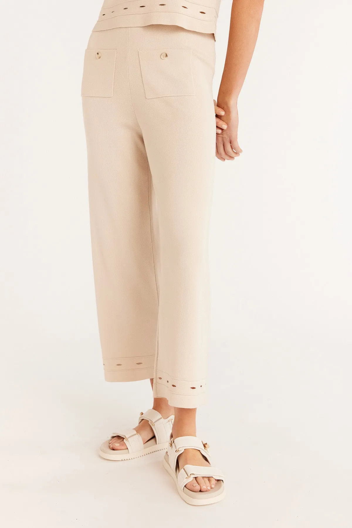 Rome Knit Pant - Ecru