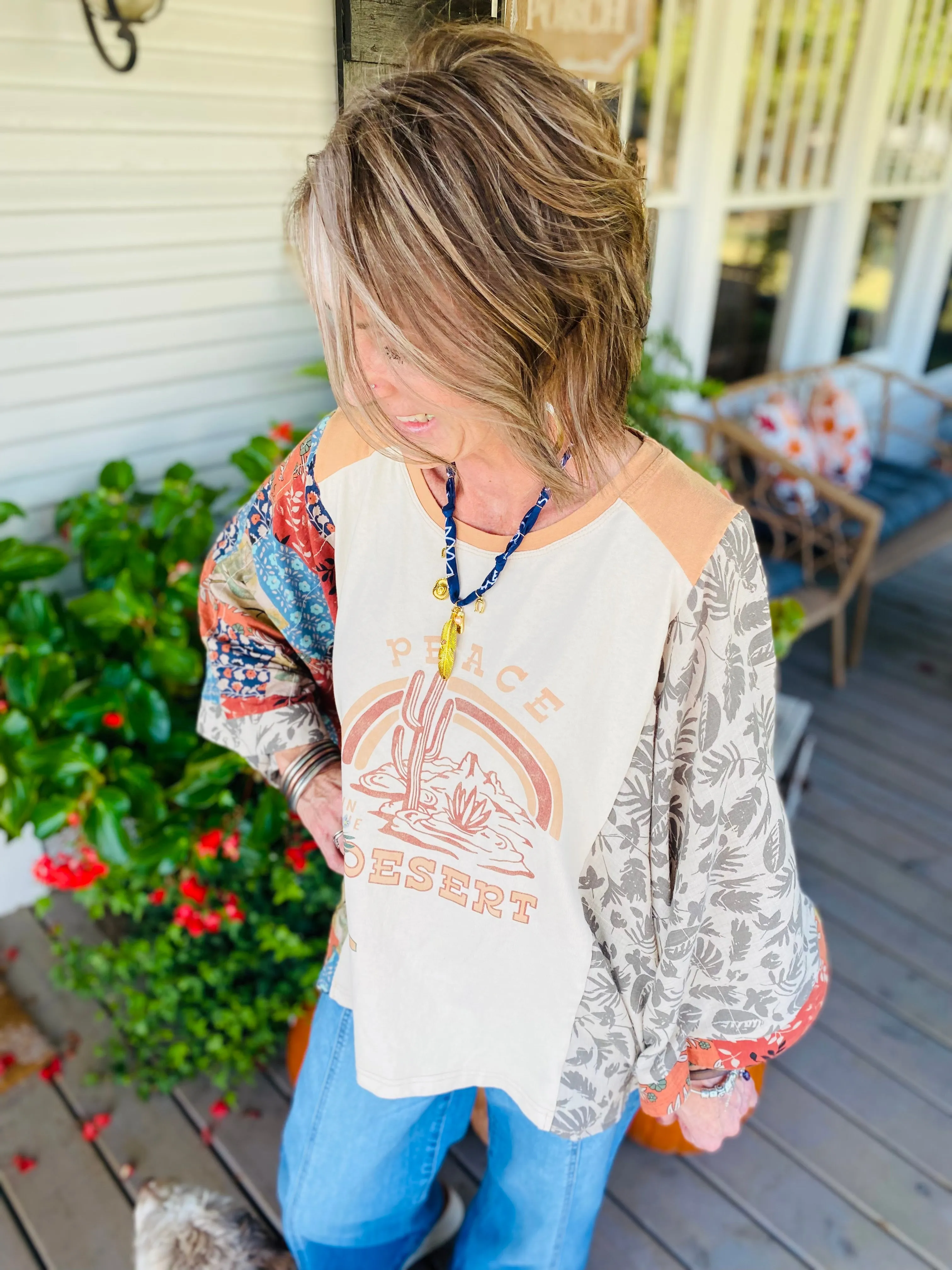WALK THE LINE PONCHO TOP