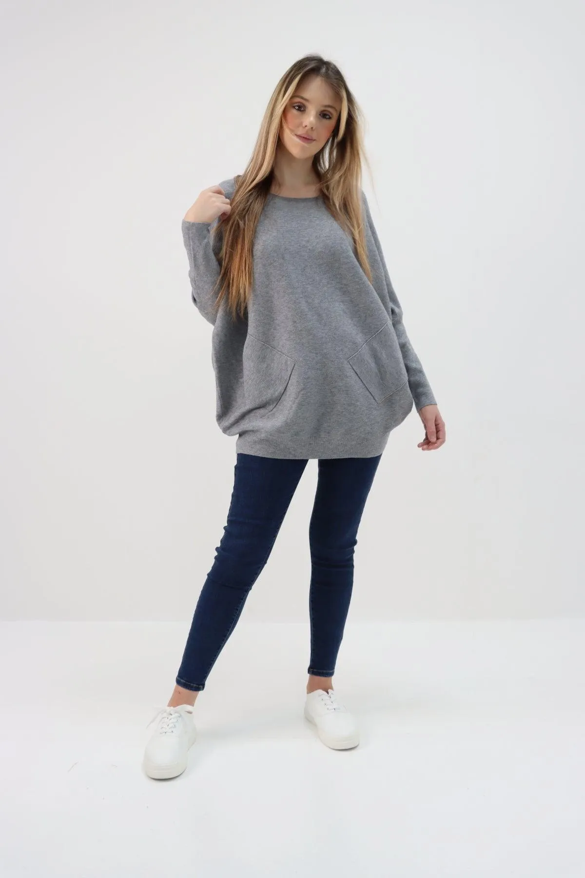 Womens Plaited Back Ladies Knitted Jumper Top