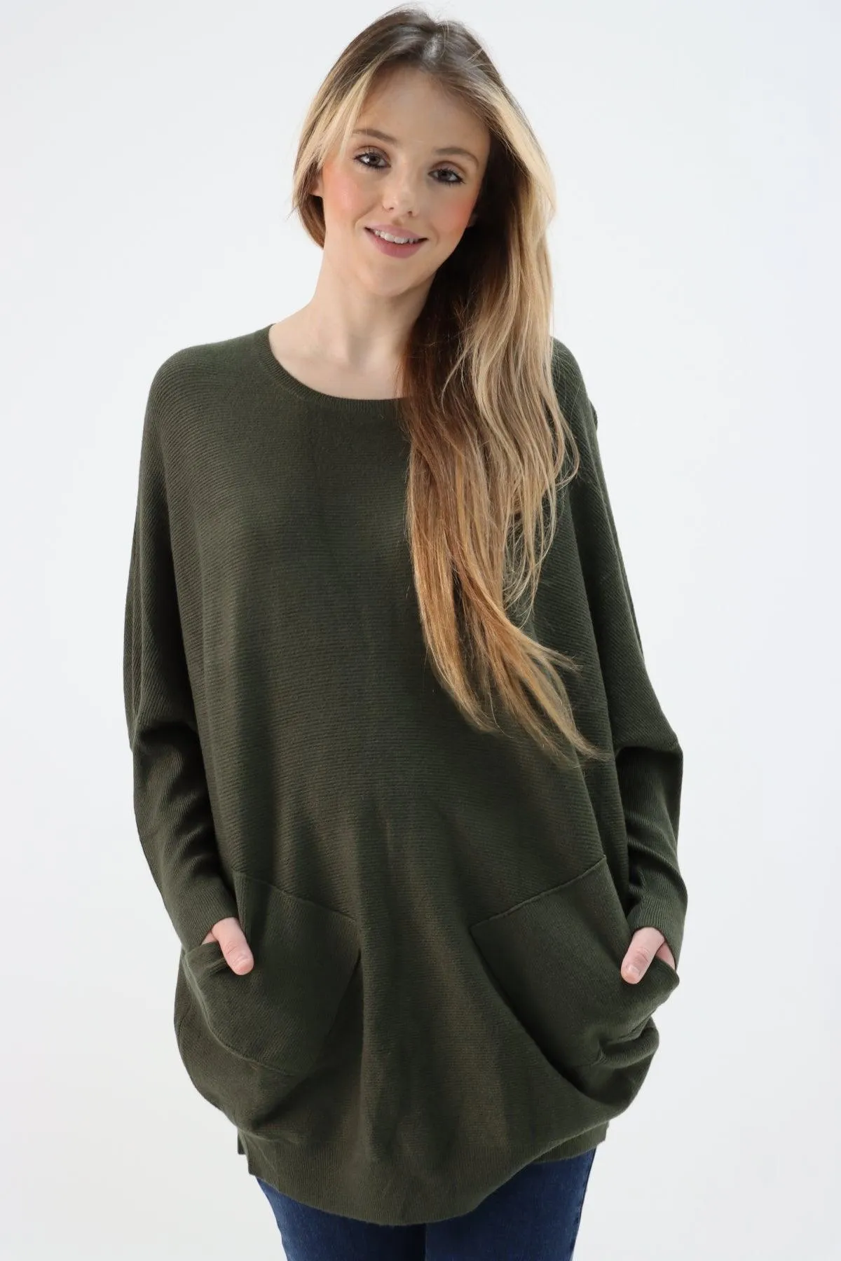 Womens Plaited Back Ladies Knitted Jumper Top
