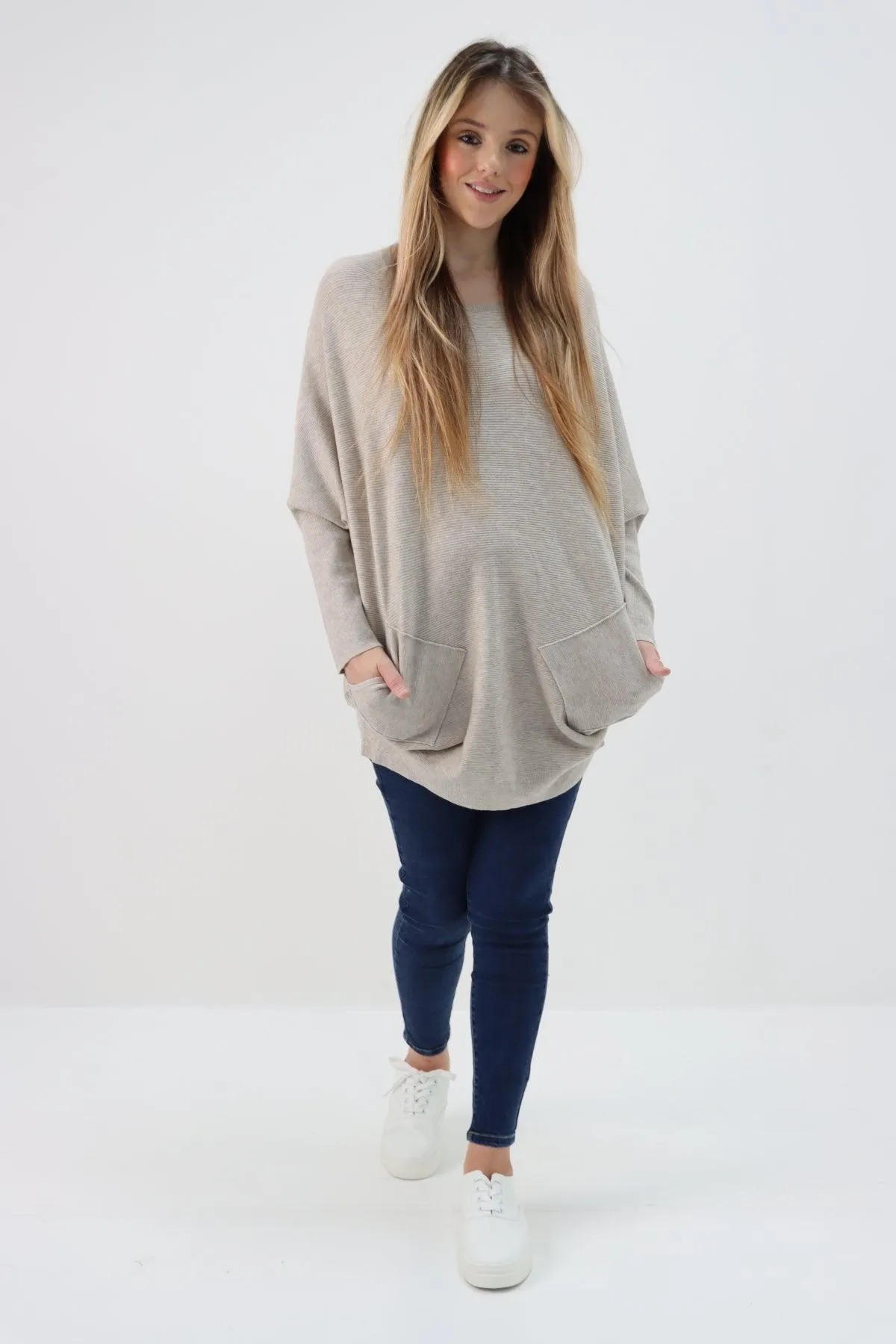 Womens Plaited Back Ladies Knitted Jumper Top